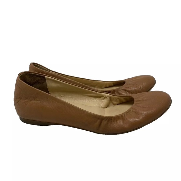 J CREW Women’s Tan Ballet Flats Slip on Shoes Size 8 Made in Italy - Picture 2 of 6